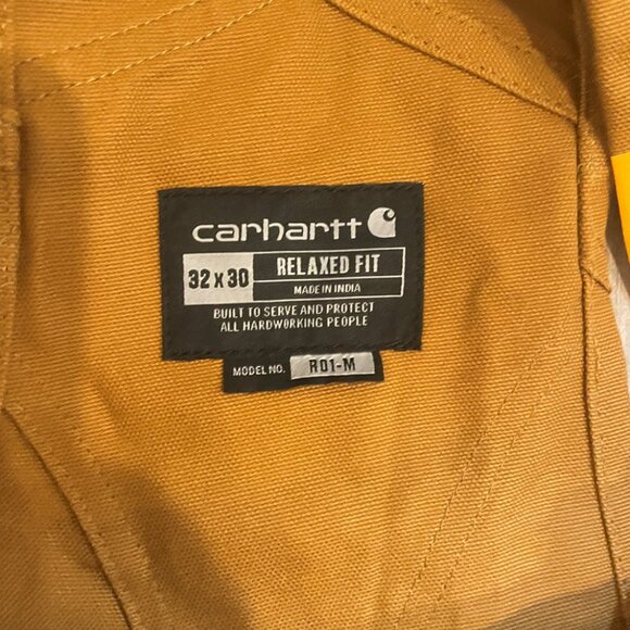*NEW* CARHARTT Men's Relaxed Fit Duck Bib Overalls (32x30) R01-M - Picture 6 of 9
